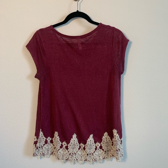 Maroon boxy t shirt - Picture 2 of 2